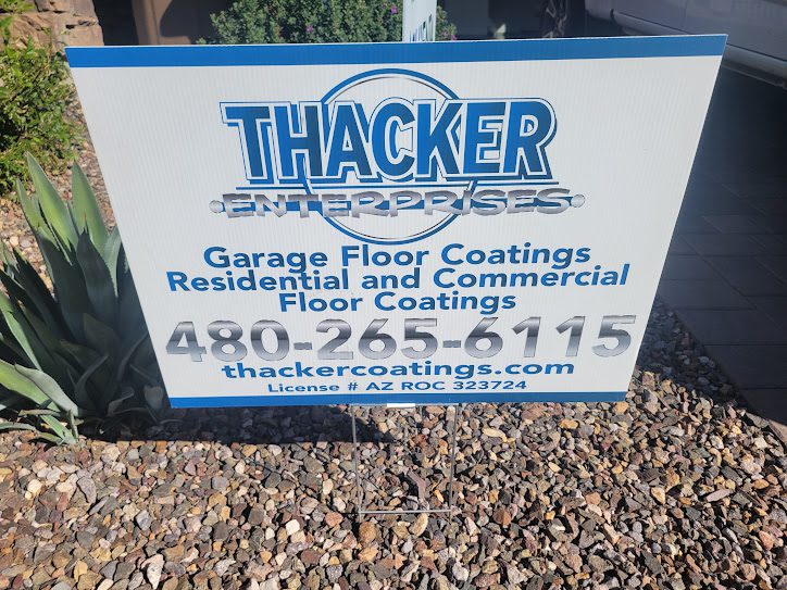 Thacker Enterprises garage floor coatings residential and commercial in Queen Creek Arizona